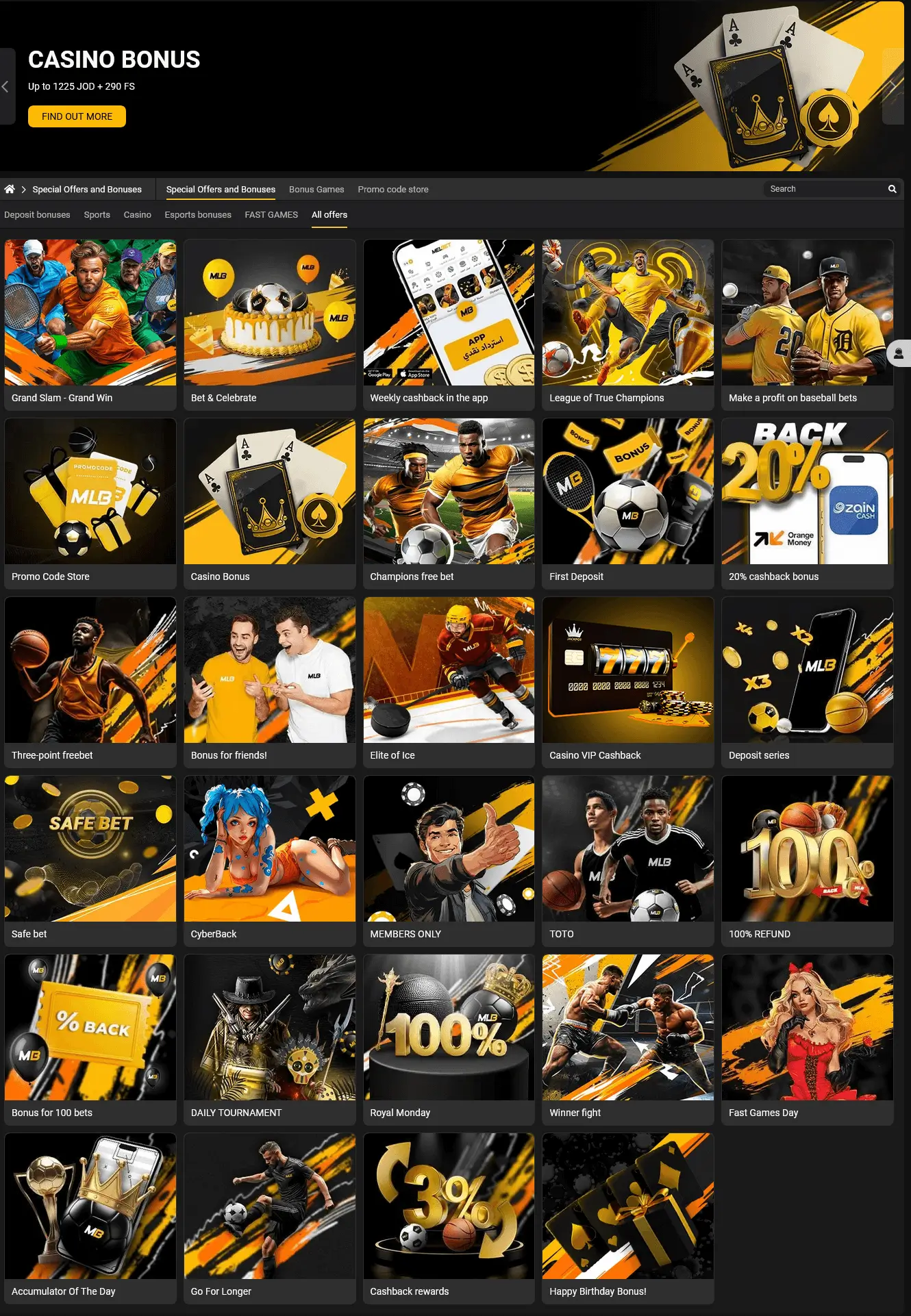 Jordan Casino bonuses