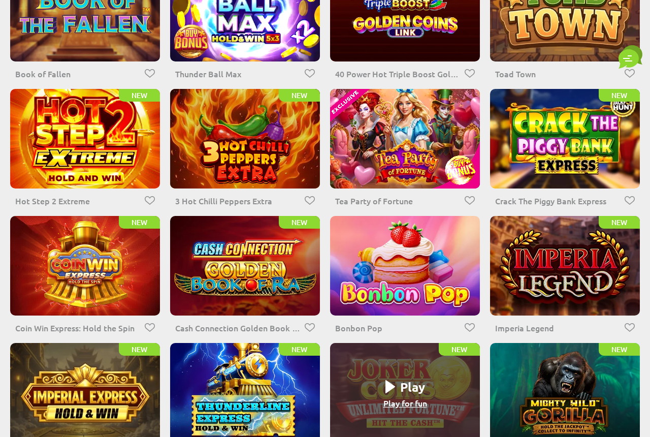 Cadoola casino lobby showing slot thumbnails with play and demo buttons